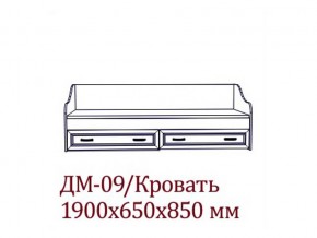 ДМ-09 Кровать (Без матраца 0,8*1,86 ) в Нязепетровске - nyazepetrovsk.магазин96.com | фото