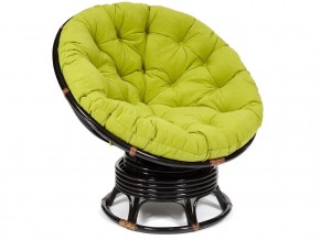 Кресло-качалка Papasan w 23/01 B с подушкой Antique brown, флок Олива в Нязепетровске - nyazepetrovsk.магазин96.com | фото