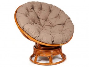 Кресло-качалка Papasan w 23/01 B с подушкой Cognac, экошерсть Коричневый в Нязепетровске - nyazepetrovsk.магазин96.com | фото