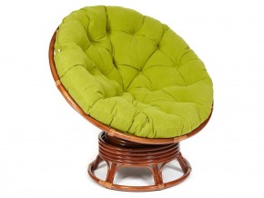 Кресло-качалка Papasan w 23/01 B с подушкой Pecan, флок Олива в Нязепетровске - nyazepetrovsk.магазин96.com | фото