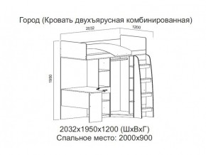 Кровать двухъярусная комбинированная в Нязепетровске - nyazepetrovsk.магазин96.com | фото