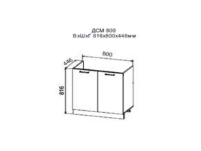 Шкаф нижний ДСМ800 под мойку в Нязепетровске - nyazepetrovsk.магазин96.com | фото